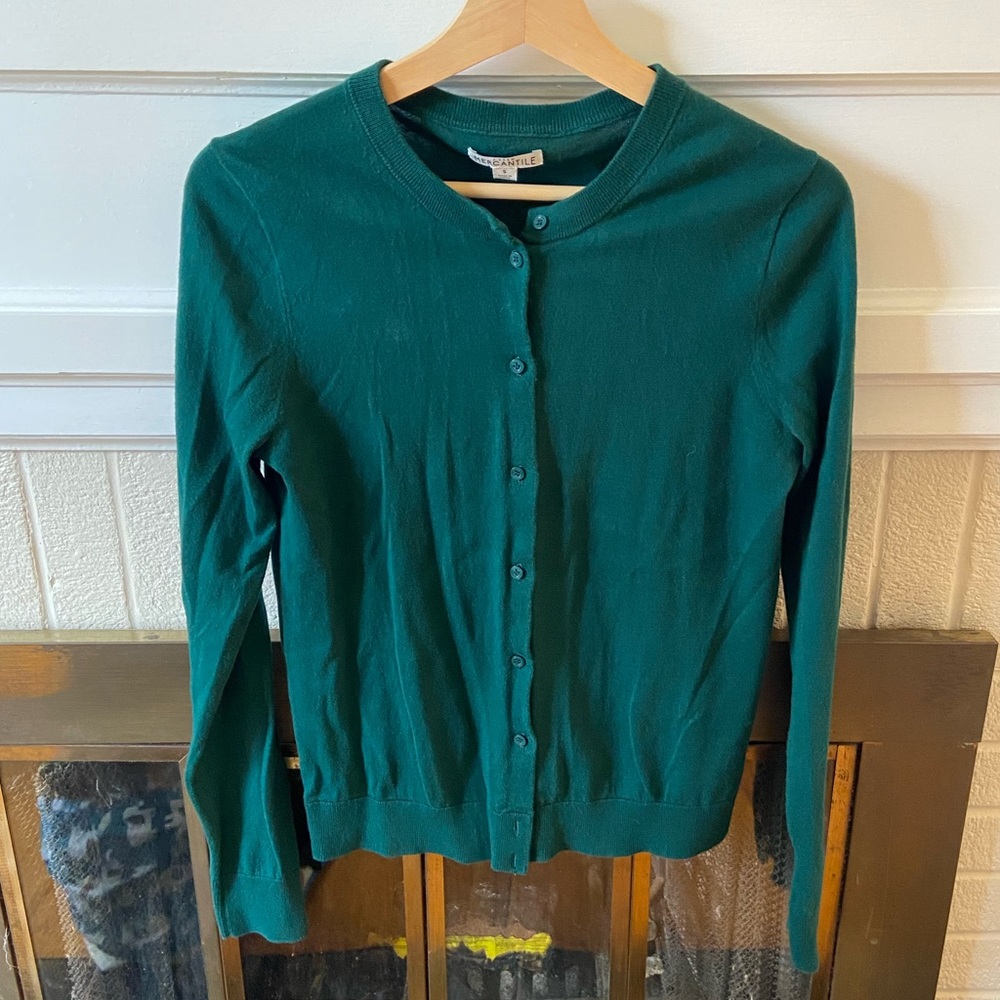 J. Crew Merchantile Teal Cardigan